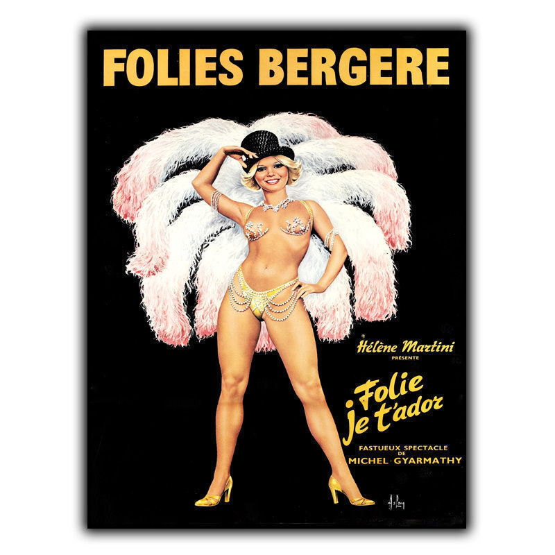 Folies Bergere French Paris Cabaret SIGN METAL PLAQUE Vintage print poster