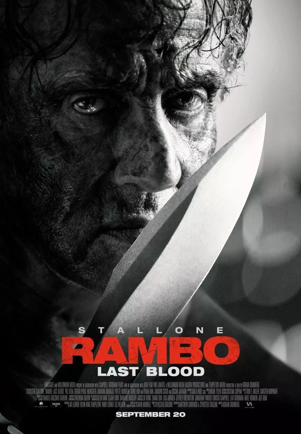 RAMBO 5 LAST BLOOD STALLONE Film Advert SIGN METAL PLAQUE art print poster