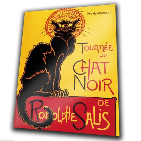 SIGN METAL PLAQUE - Le Chat Noir The Black Cat French Vintage poster print