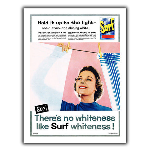 Surf Washing Powder SIGN METAL WALL PLAQUE Retro Print poster Kitchen 1957