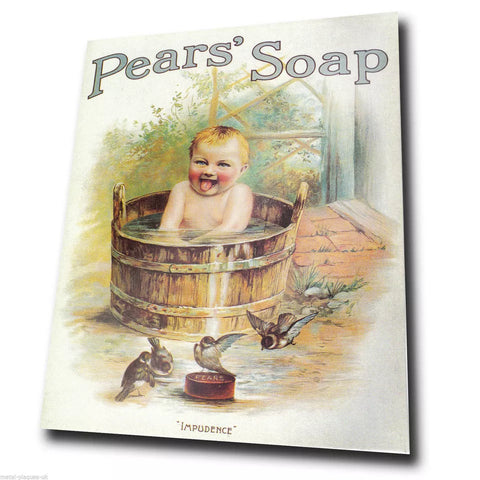 SIGN METAL PLAQUE - PEARS SOAP - Vintage Retro poster art picture print