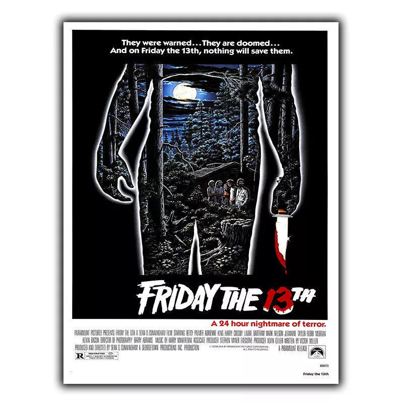 FRIDAY THE 13TH - SIGN METAL PLAQUE Film Movie Advert poster print cinema