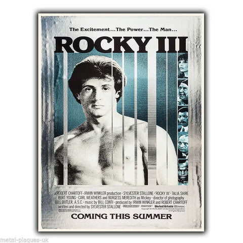 ROCKY III 3 Movie film METAL WALL SIGN PLAQUE poster print Sylvester Stallone