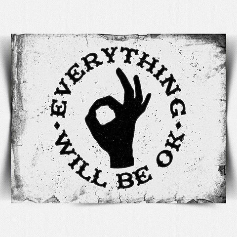 METAL WALL PLAQUE SIGN EVERYTHING WILL BE OK inspirational quote Vintage Gift