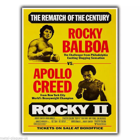 ROCKY II 2 Movie film METAL WALL SIGN PLAQUE poster print Sylvester Stallone