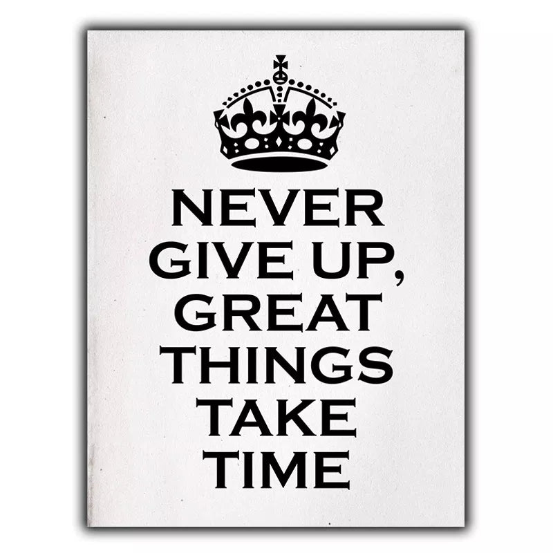 NEVER GIVE UP keep calm METAL WALL PLAQUE SIGN humorous inspirational quote