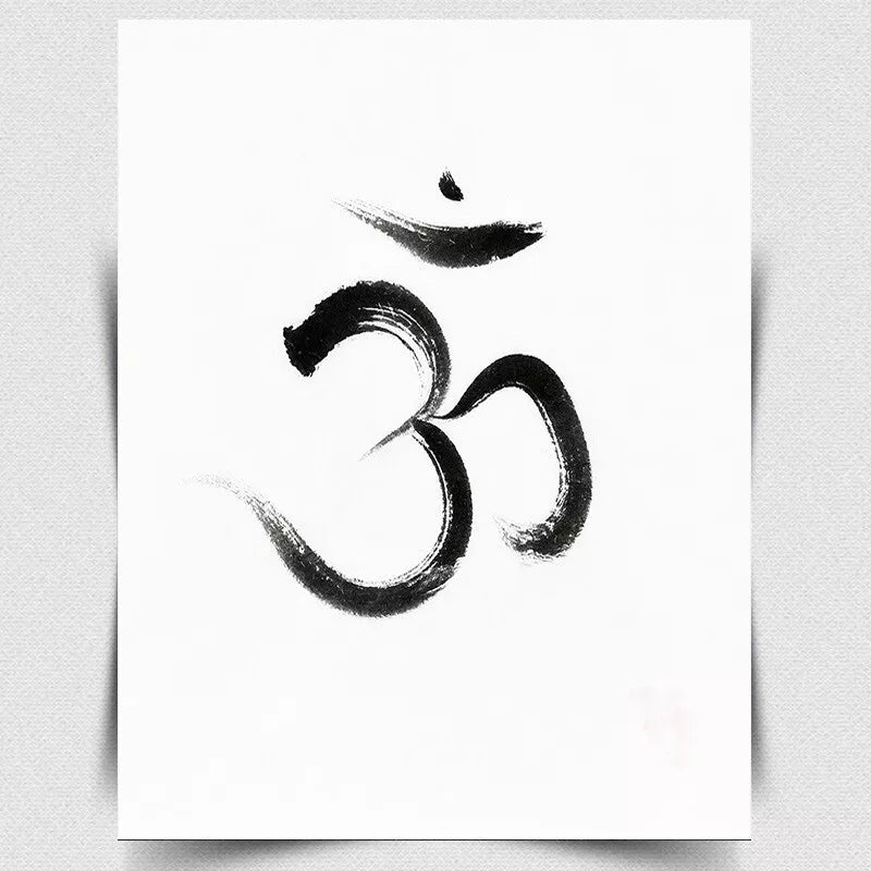 Om symbol Indian YOGA MEDITATION METAL PRINT PLAQUE WALL SIGN art decor