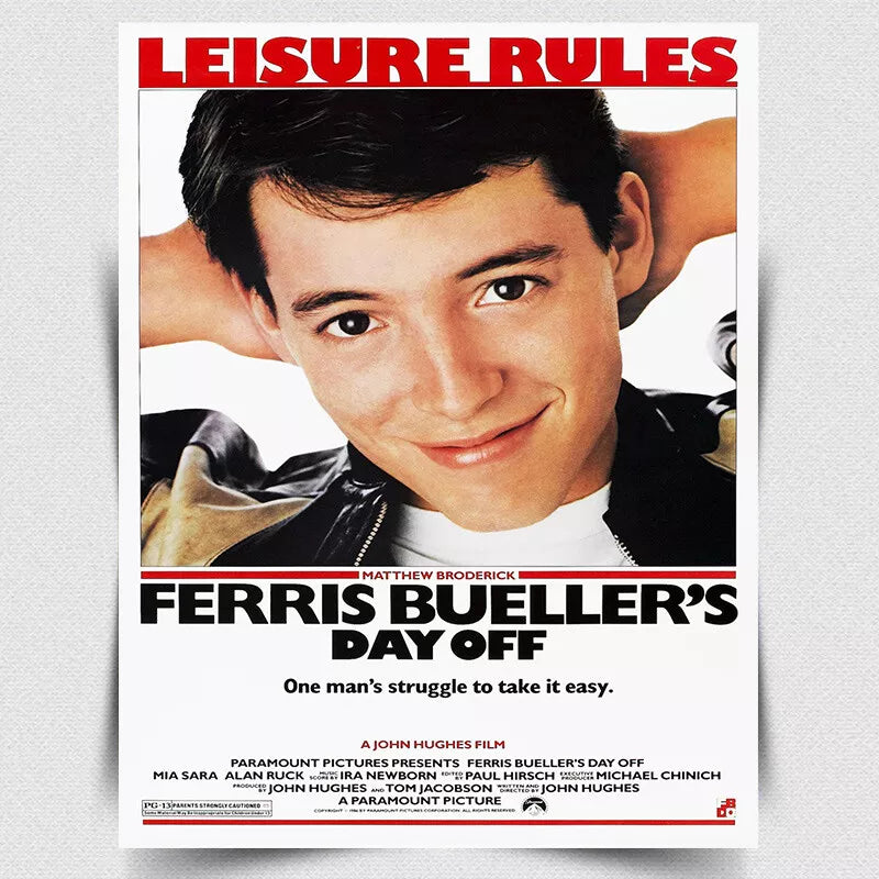 Ferris Bueller's Day Off SIGN METAL WALL PLAQUE Man Cave Movie poster print