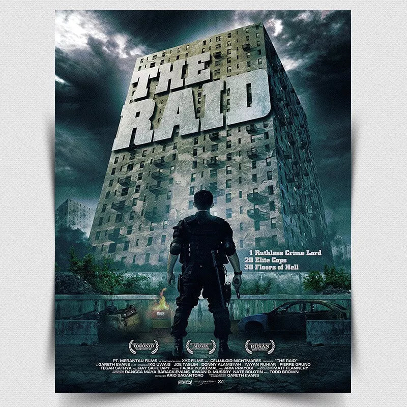 THE RAID METAL SIGN PLAQUE Retro Film Movie Advert poster print decor